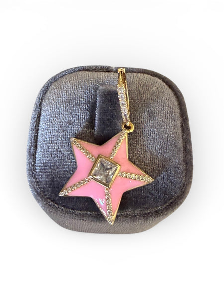 Mono orecchino stella grande smaltata