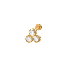 Mono orecchino piercing 3 punti luce
