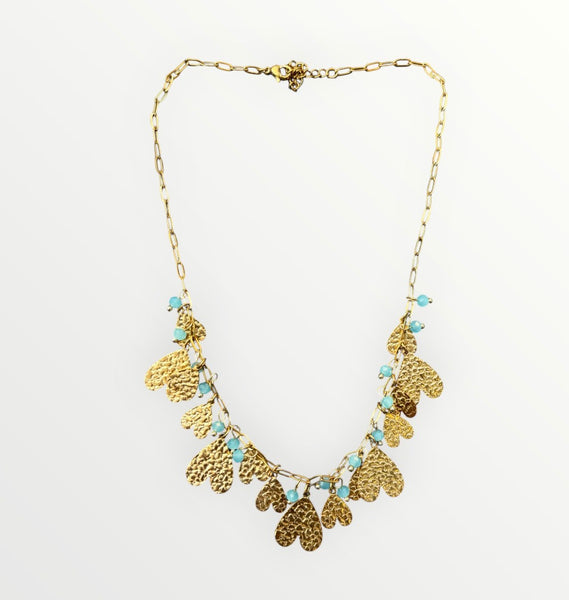 Collana gitana cuori e crystal vari colori