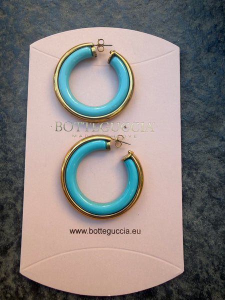 Coppia orecchini  botteguccia 4 cm  resina con dettaglio botteguccia