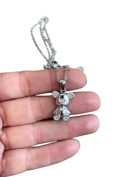 Collana teddy bear orsacchiotto crystal