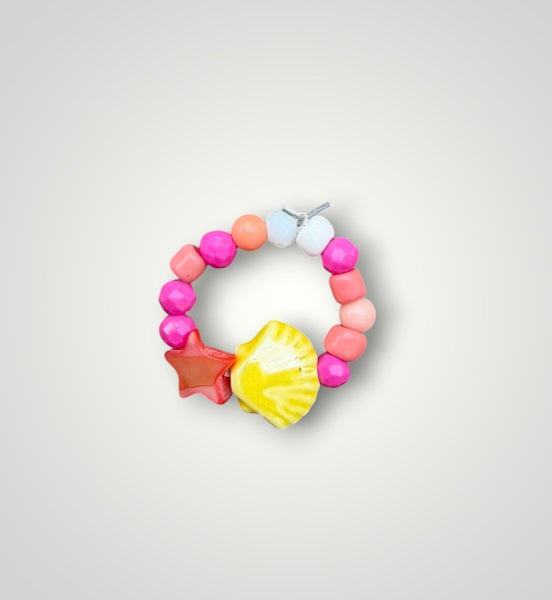 Anello colors con conchiglia e stellina  vari colori Limited edition