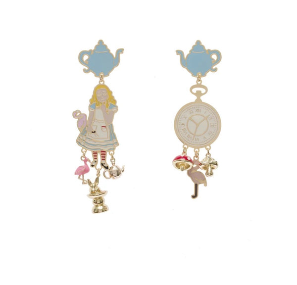 Coppia Orecchini Principessa Glam Alice Orologio