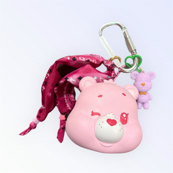 Pimp your bag testa orsetto del cuore  portaoggetti rosa