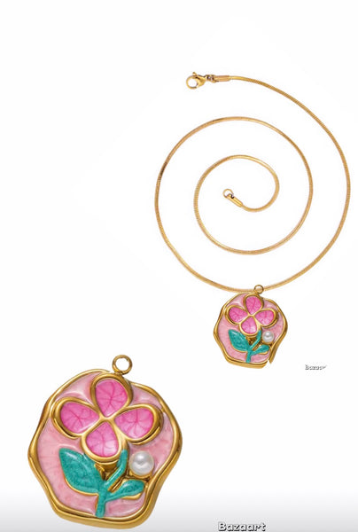 Collana Love Little Italy retro’ Flower vari disegni