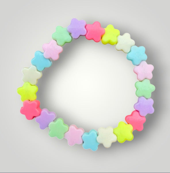Bracciale colors Beads giro stelline   vari colori