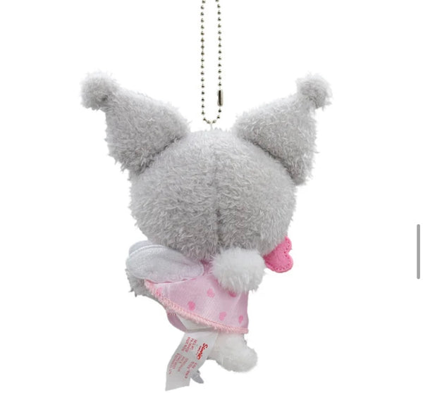 Portachiavi e applique borsa Pimp your Bag Kuromi Angel cuore in peluche