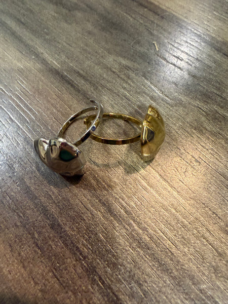 Anello cuore diamante due varianti colore