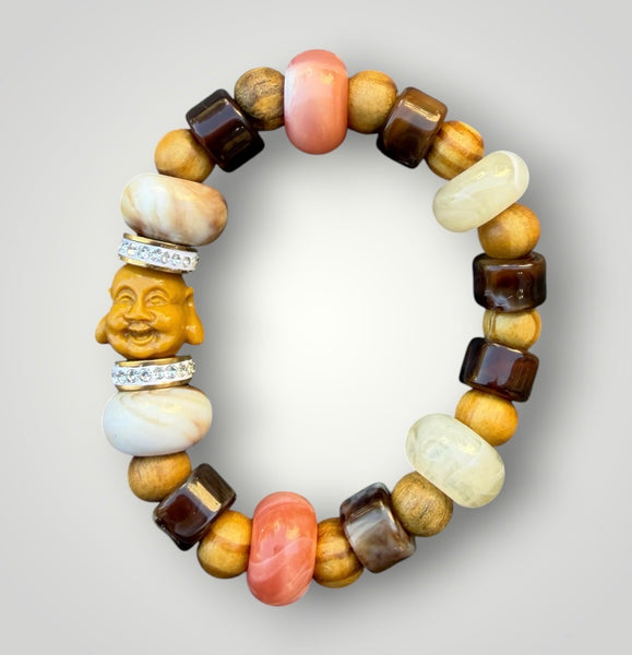 Bracciale Colors Buddha cioccolato pesco burro