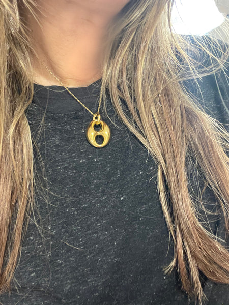 Collana big chain pendente due varianti colore