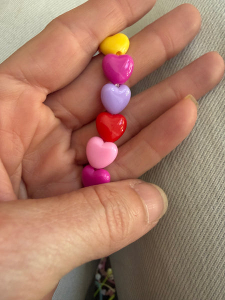 Bracciale colors Beads giro cuori small effetto lucido colori strong