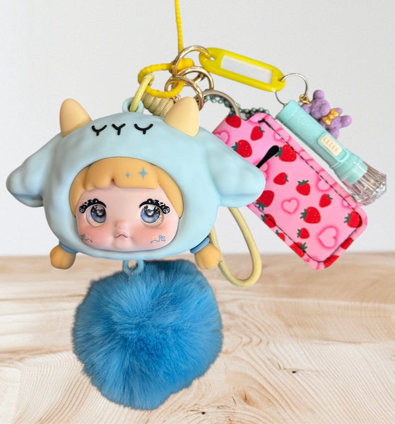 Pimp your bag ( porta auricolari e piccoli ogetti ) ) agnello soffice soffice