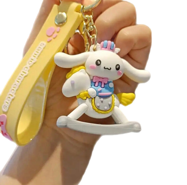 Pimp your Bag Keychain charm per borsa e portachiavi Cinnamorol cavalluccio a dondolo