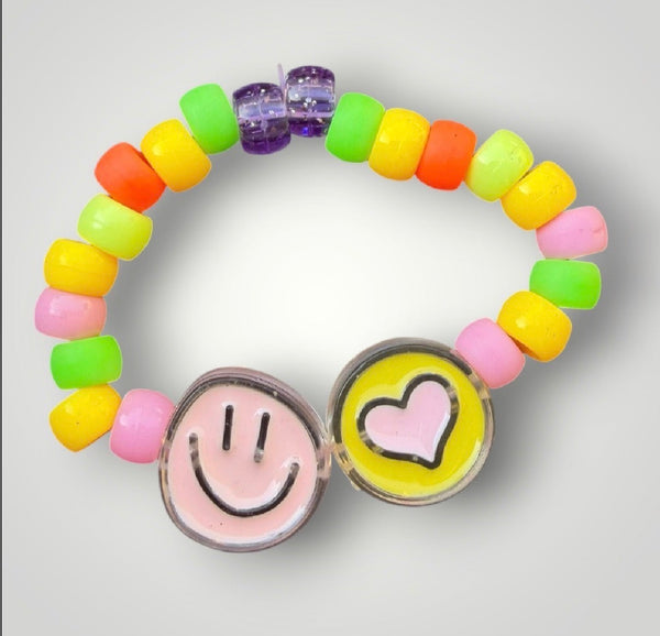 Bracciaie Colors pony Beads Smile  e Cuore vari colori