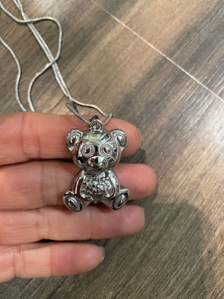 Collana lunga con orsacchiotto teddy bear due varianti colore