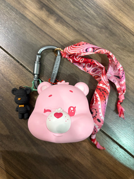 Pimp your bag testa orsetto del cuore  portaoggetti rosa