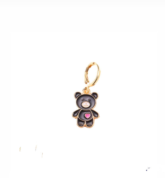 Mono orecchino orsacchiotto teddy bear smaltato