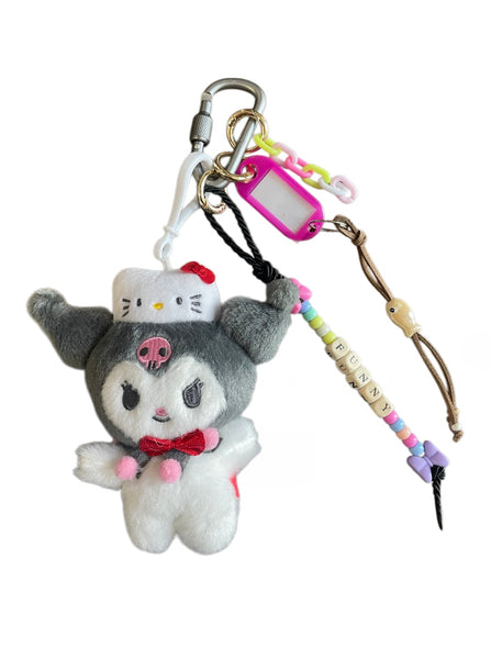 Portachiavi e applique borsa Pimp your Bag kuromi  Hallo kitty in peluche 50 esimo