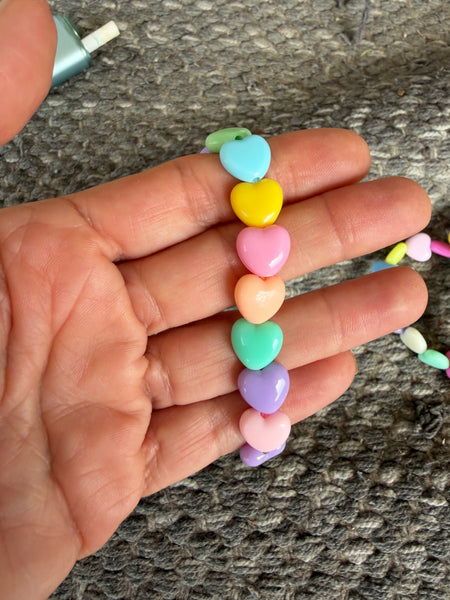 Bracciale colors Beads giro cuori small effetto lucido unicorn