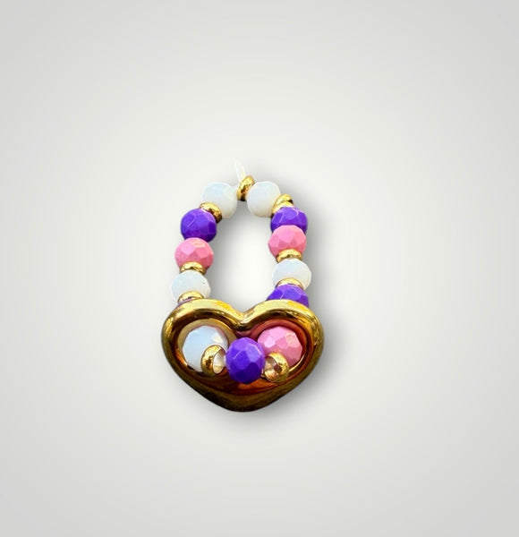 Anello Colors cuore chain e cristalli