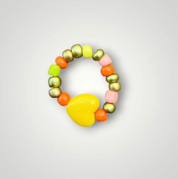 Anello colors con cuore vari colori