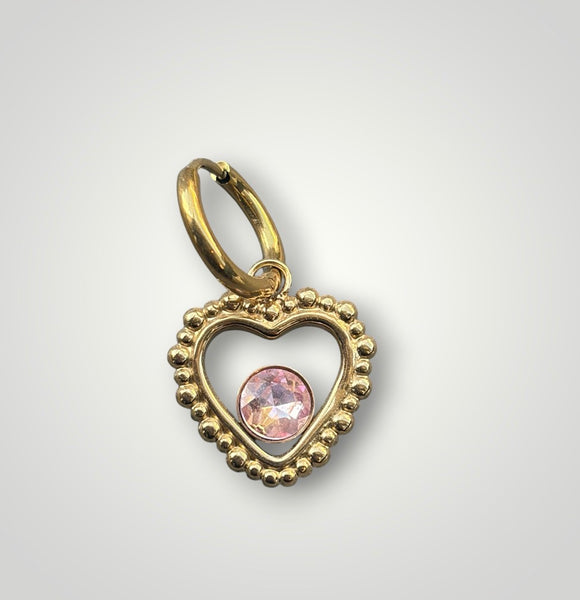 Mono orecchino Holy Heart cuore crystal
