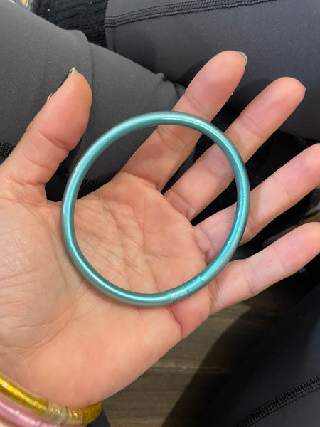 Jelly bangle turchese chiaro brillante