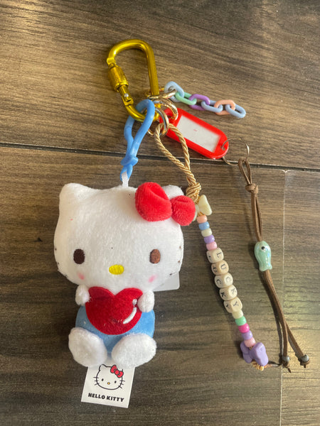 Pimp your Bag Keychain charm per borsa e portachiavi hallo kitty peluche cuore love