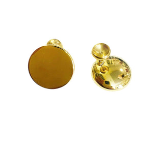 Coppia orecchini Venus Double   piatto frontale e sfera sul retro due varianti colore