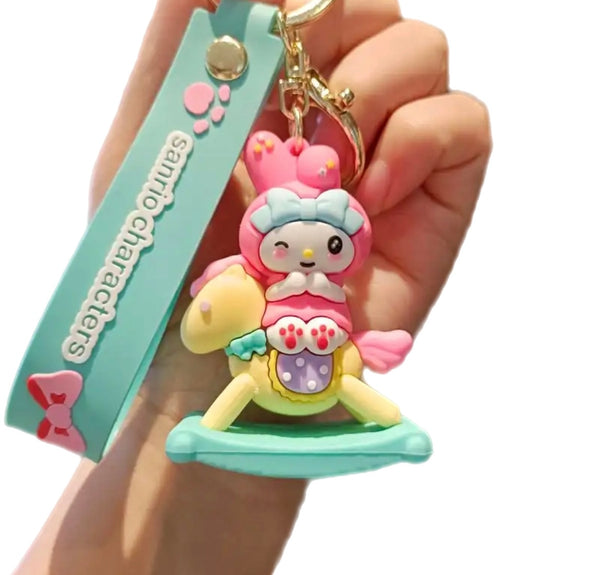 Pimp your Bag Keychain charms per borsa e portachiavi my Melody cavalluccio a dondolo