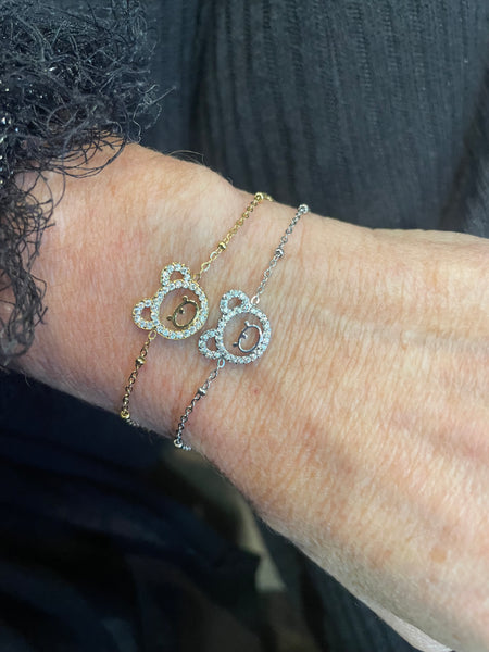 Bracciale orsacchiotto Krystal teddy bear due varianti colore