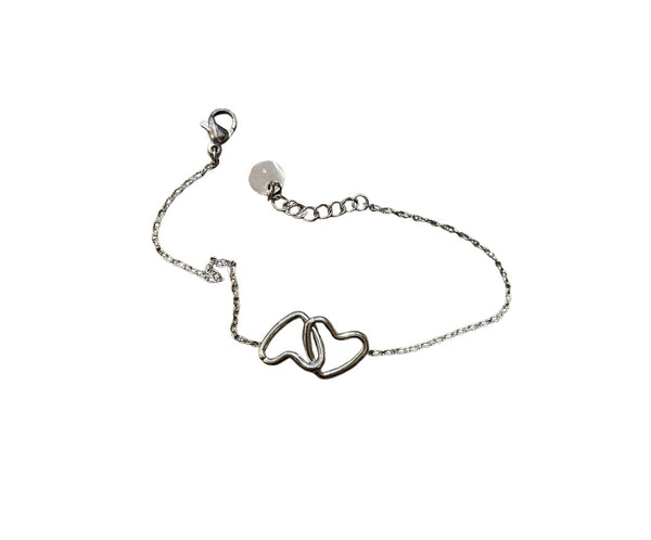 Bracciale doppio cuore due varianti colore