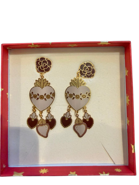 Coppia orecchini principessa Glam Cuore Sacro Saint Julie