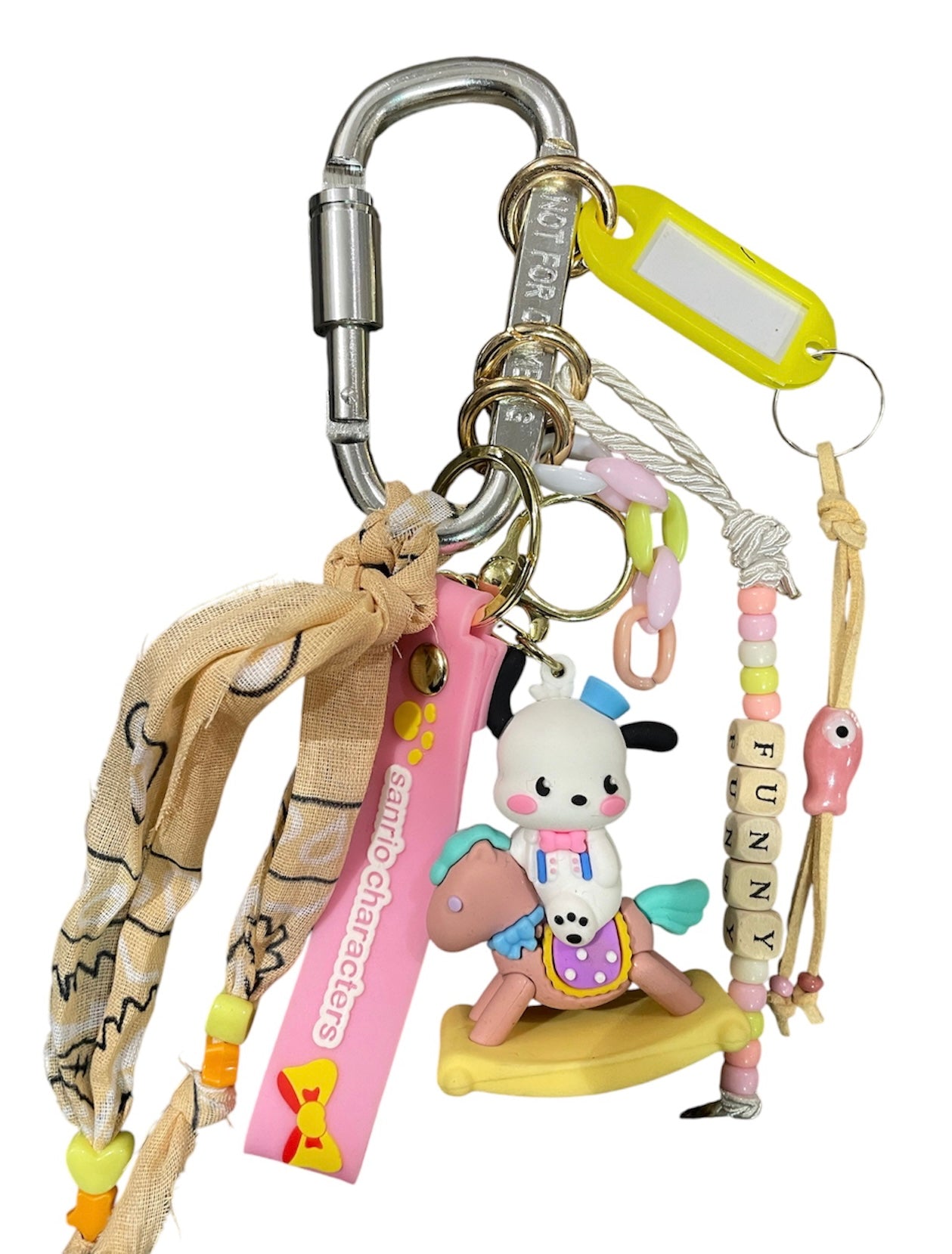 Pimp your Bag Keychain charms per borsa e portachiavi Pochacco cavalluccio a dondolo