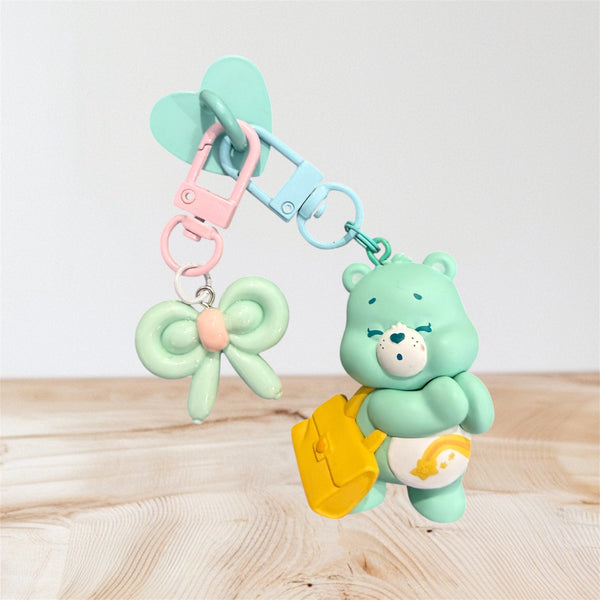 Pimp your phone  orsetto del cuore verde acqua con borsetta