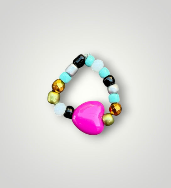Anello colors con cuore vari colori
