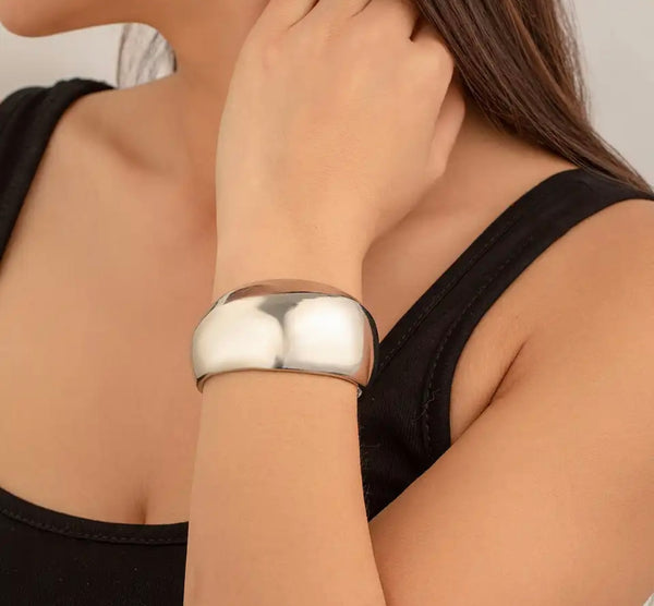 Bracciale manetta bombati Artemide liscio due varianti colore