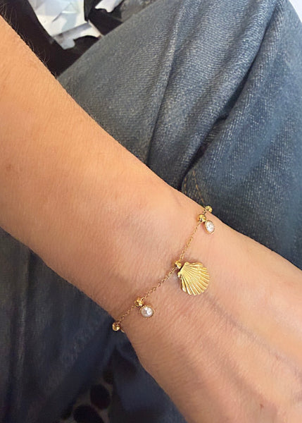 Bracciale Isla Bonita shell conchiglia con perle