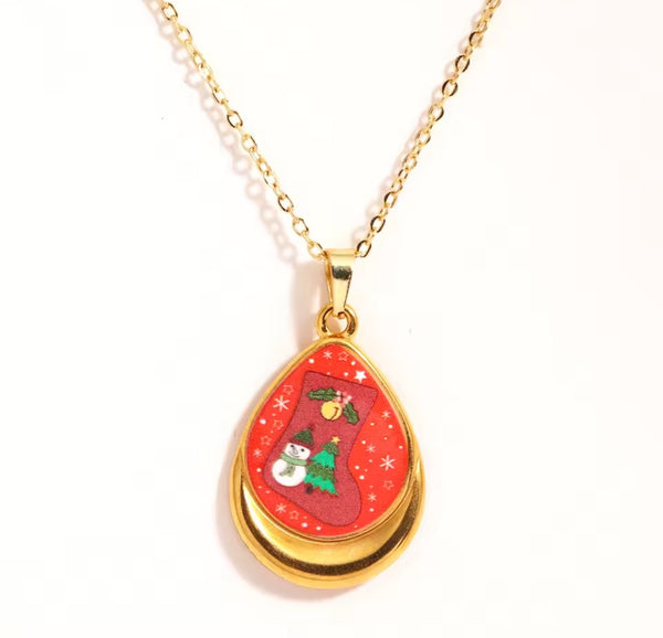 Collana Little Italy Christmas edition Natale calza Befana con pupazzo di neve