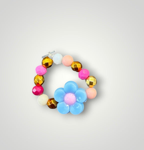 Anello colors con fiorellino  vari colori