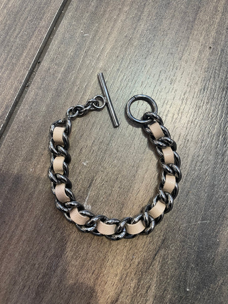 Bracciale groumette pelle So Glamour vari colori