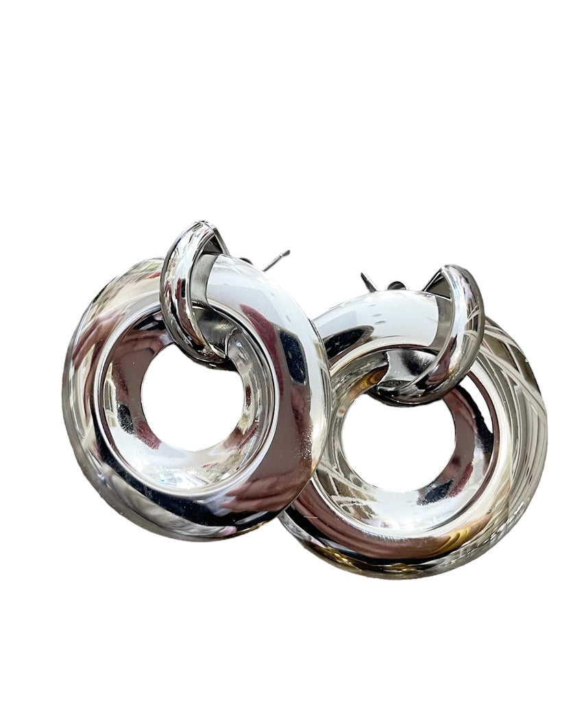 Coppia orecchini Chain tonda due varianti colore