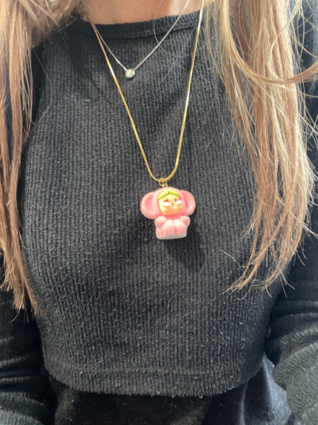 Collana powerpuff girls   vari colori due lunghezze catenina
