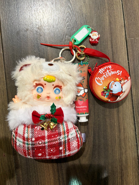 Pimp your bag MM Milk Candy  serie Christmas orsacchiotto calza di Natale