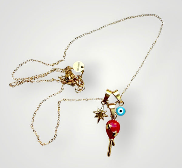 Collana Isla Bonita tre charms happy