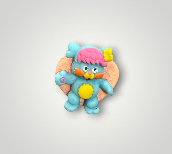 Anello in resina cuore vari colori popples turchese