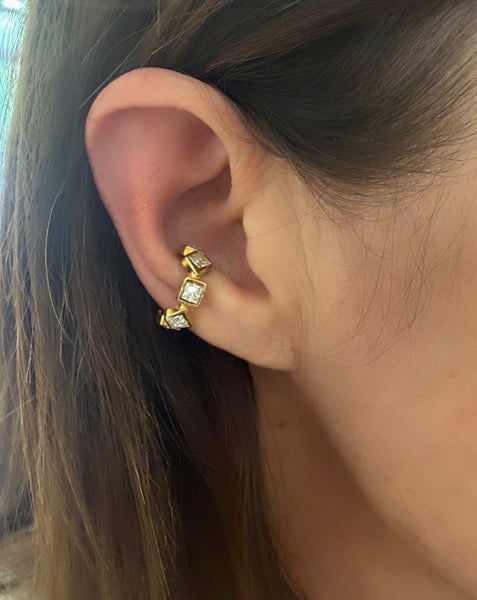 Earcuff Isla Bonita Crystal punti luce abrtract  due varianti colore