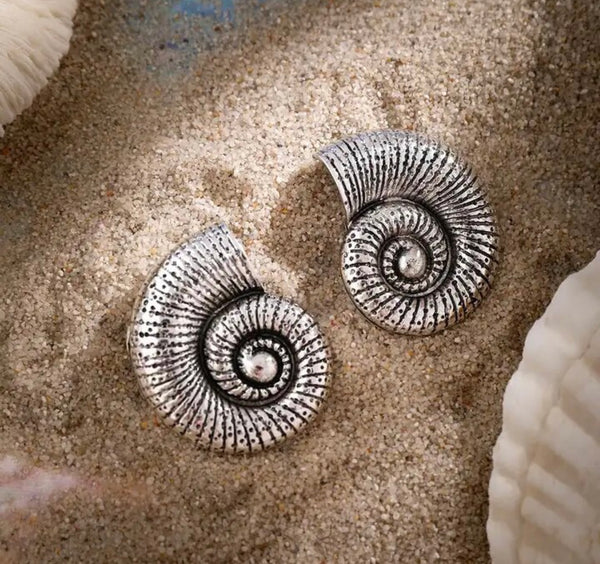 Coppia orecchini snail shell due varianti colore