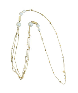 Collana lunga con perle e micro sfere