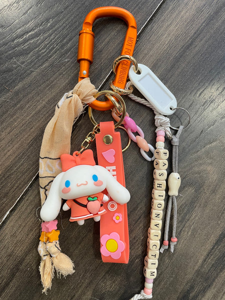 Pimp your Bag Keychain charms per borsa e portachiavi Cinnamorol peach